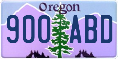 OR license plate 900ABD