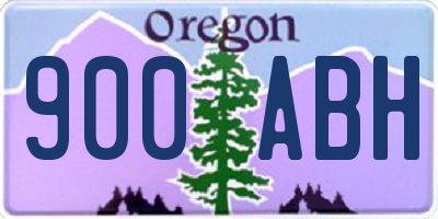 OR license plate 900ABH