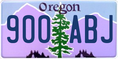 OR license plate 900ABJ