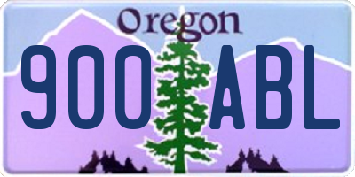 OR license plate 900ABL