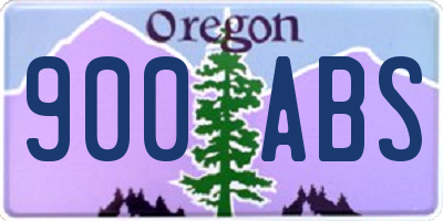 OR license plate 900ABS