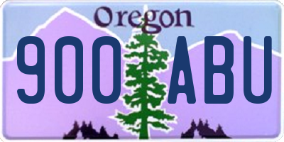 OR license plate 900ABU