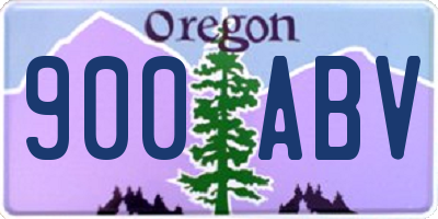 OR license plate 900ABV