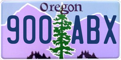 OR license plate 900ABX