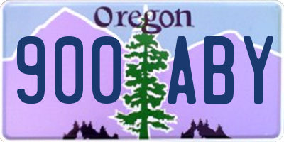 OR license plate 900ABY