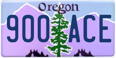 OR license plate 900ACE