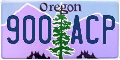 OR license plate 900ACP