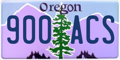 OR license plate 900ACS