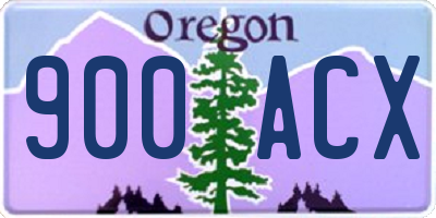 OR license plate 900ACX