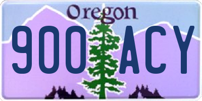 OR license plate 900ACY