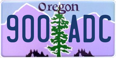 OR license plate 900ADC