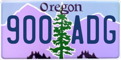 OR license plate 900ADG