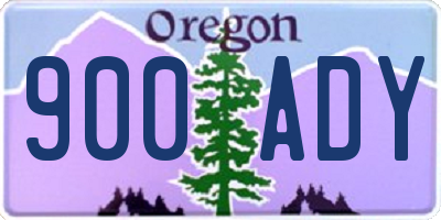 OR license plate 900ADY