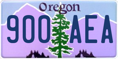 OR license plate 900AEA