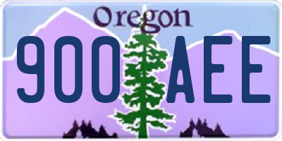 OR license plate 900AEE