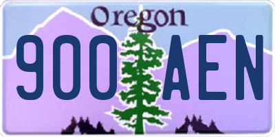 OR license plate 900AEN
