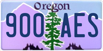 OR license plate 900AES