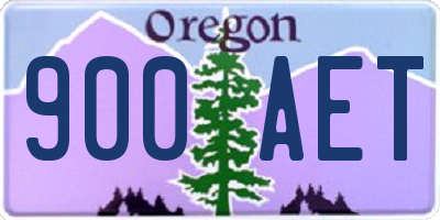 OR license plate 900AET