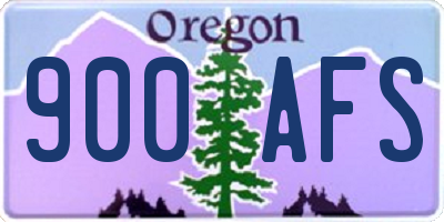 OR license plate 900AFS