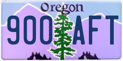 OR license plate 900AFT