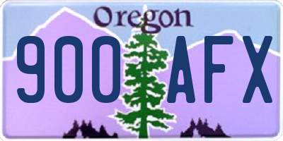 OR license plate 900AFX