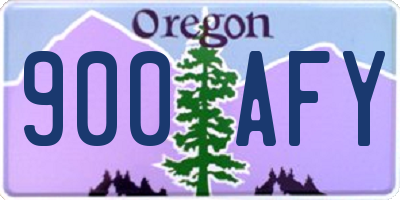 OR license plate 900AFY