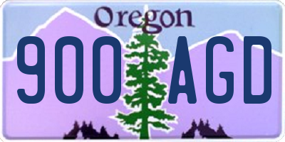 OR license plate 900AGD