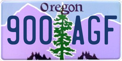 OR license plate 900AGF