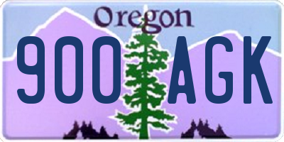 OR license plate 900AGK