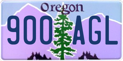 OR license plate 900AGL