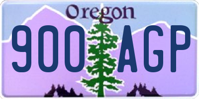 OR license plate 900AGP
