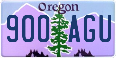 OR license plate 900AGU