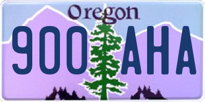 OR license plate 900AHA
