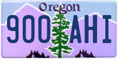 OR license plate 900AHI
