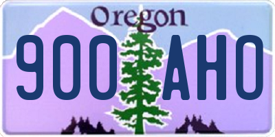 OR license plate 900AHO