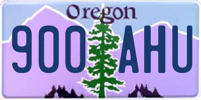 OR license plate 900AHU