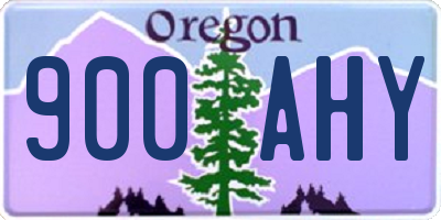 OR license plate 900AHY