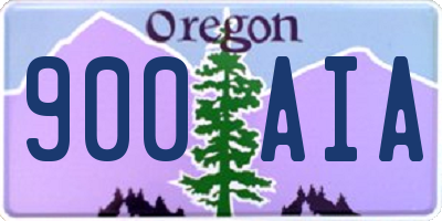 OR license plate 900AIA