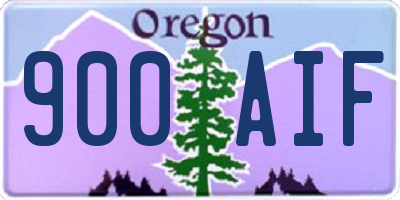 OR license plate 900AIF