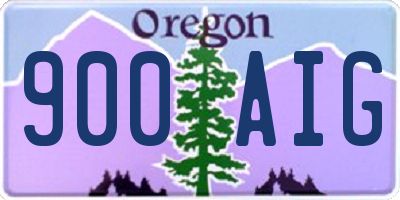 OR license plate 900AIG