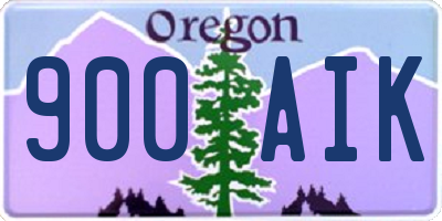 OR license plate 900AIK