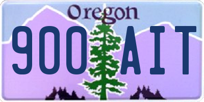 OR license plate 900AIT