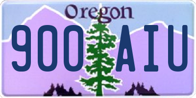 OR license plate 900AIU
