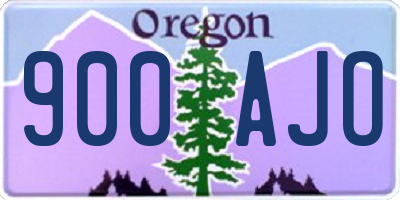 OR license plate 900AJO