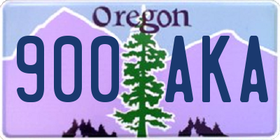 OR license plate 900AKA