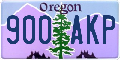 OR license plate 900AKP