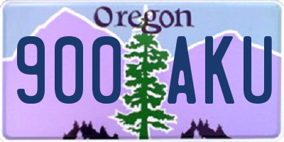 OR license plate 900AKU