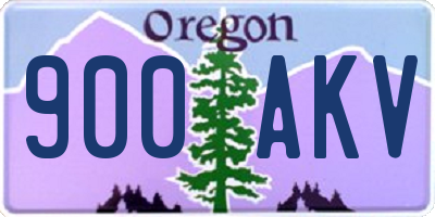 OR license plate 900AKV