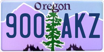 OR license plate 900AKZ