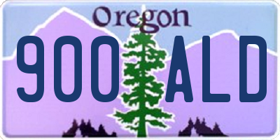 OR license plate 900ALD